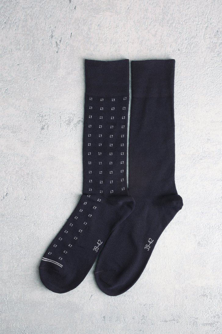 Chaussettes longues marine - 2 paires de Liberty Island pour Hommes