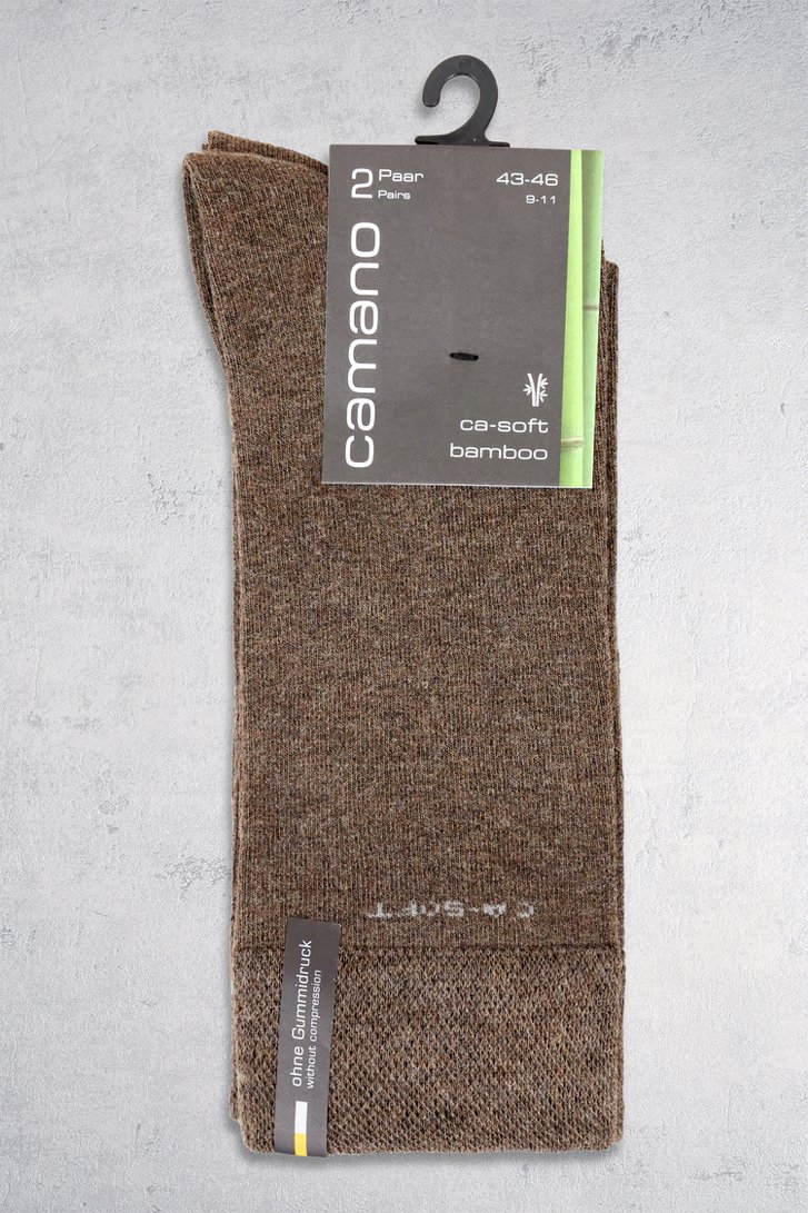 Chaussettes longues marron - 2 paires de Camano pour Hommes