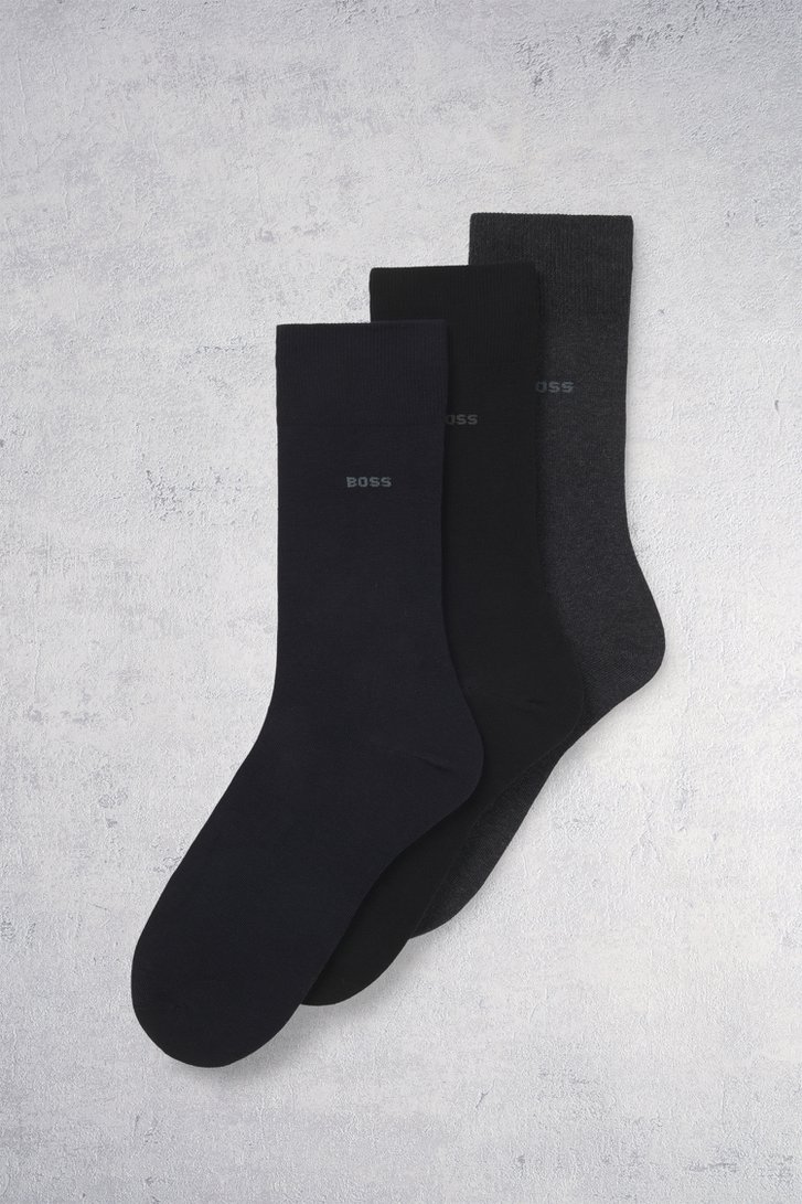 Le devant de Chaussettes longues unies – 3 paires de Hugo Boss pour Hommes