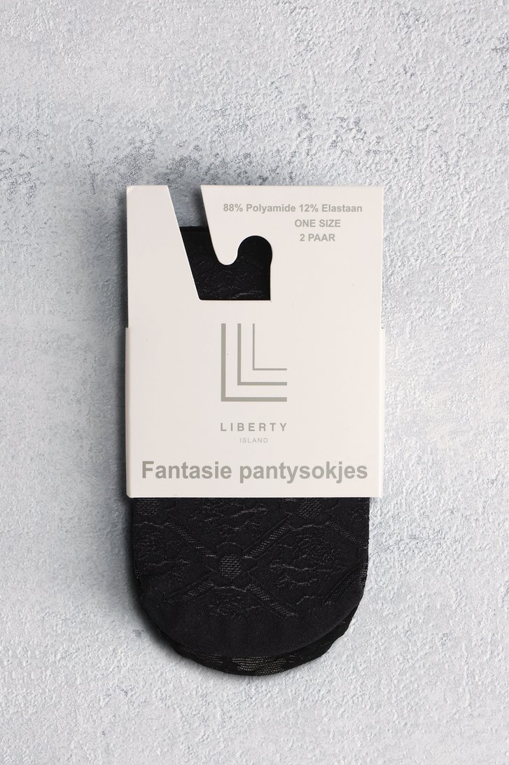 Photo produit 1 de Chaussettes noires en dentelle – Set de 2 de Liberty Island pour Femmes