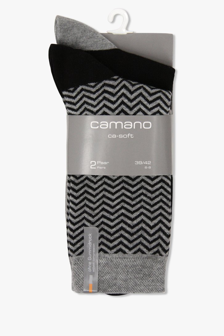 Chaussettes noires/grises - 2 paires	 de Camano pour Femmes