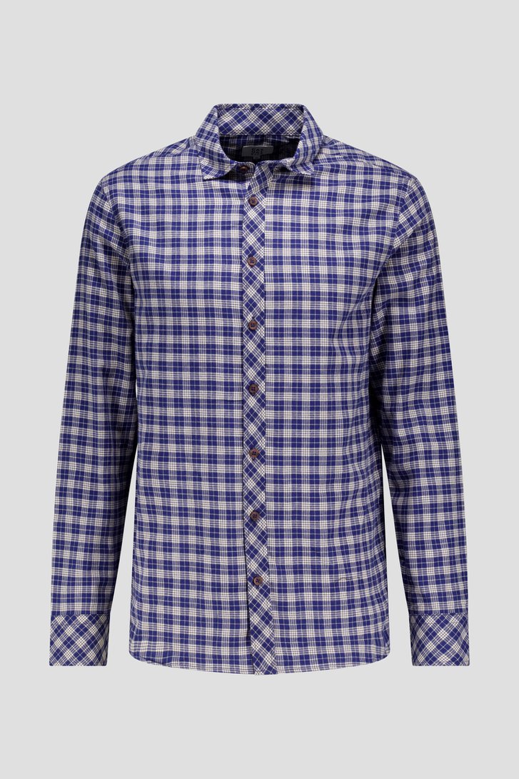 Photo produit 1 de Chemise à carreaux beige-bleu - Regular fit de Casual Five pour Hommes