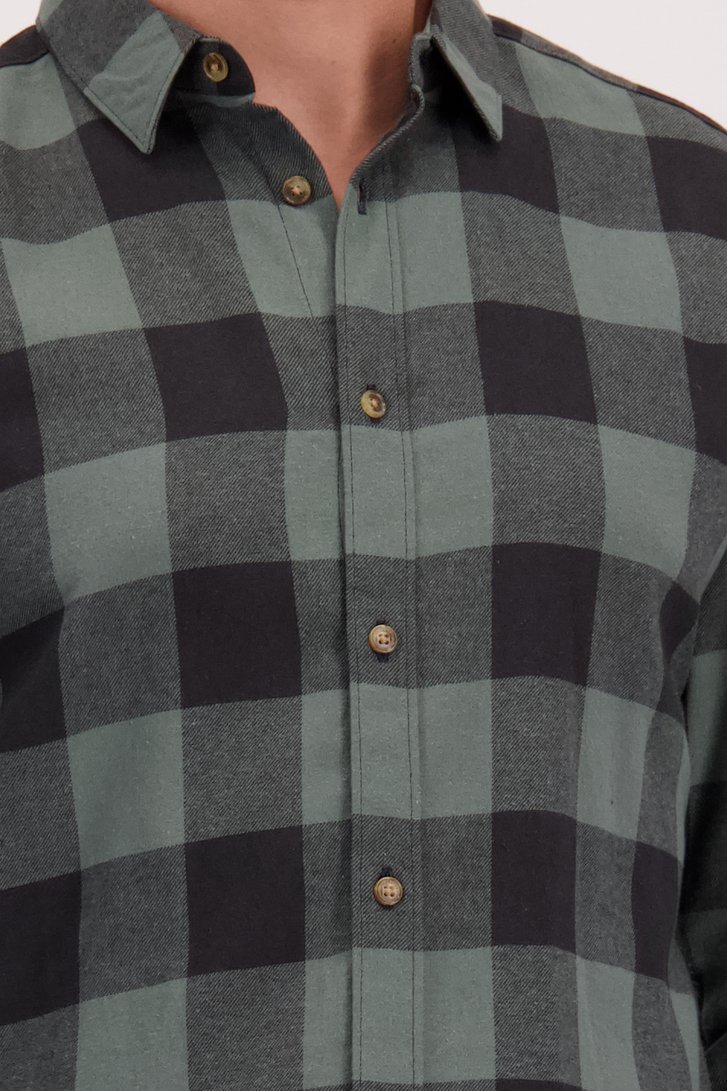 Détail de Chemise à carreaux beige-noir - Slim fit de Only & Sons pour Hommes