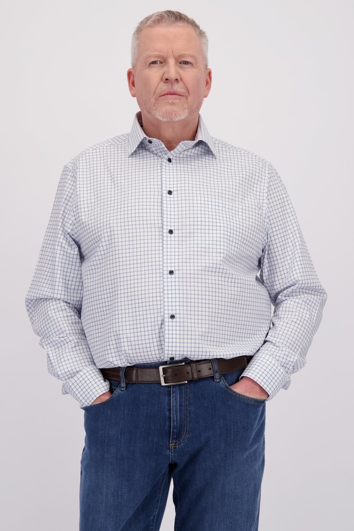 Chemise à carreaux bleu clair - comfort fit de Dansaert Black pour Hommes