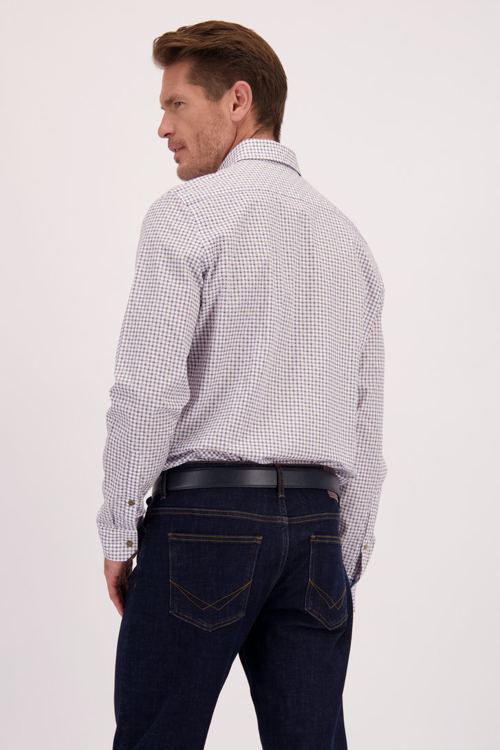 Le dos de Chemise à carreaux bleu et rouge - Regular fit de Dansaert Blue pour Hommes
