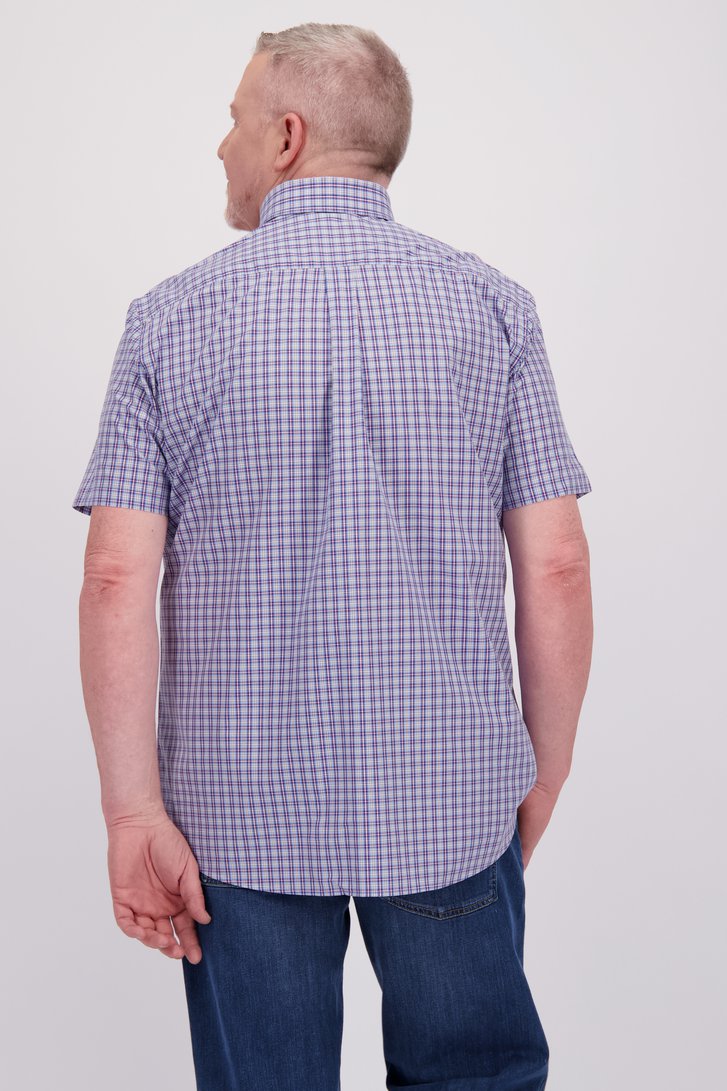 Chemise à carreaux bleu-rouge - comfort fit de Dansaert Blue pour Hommes