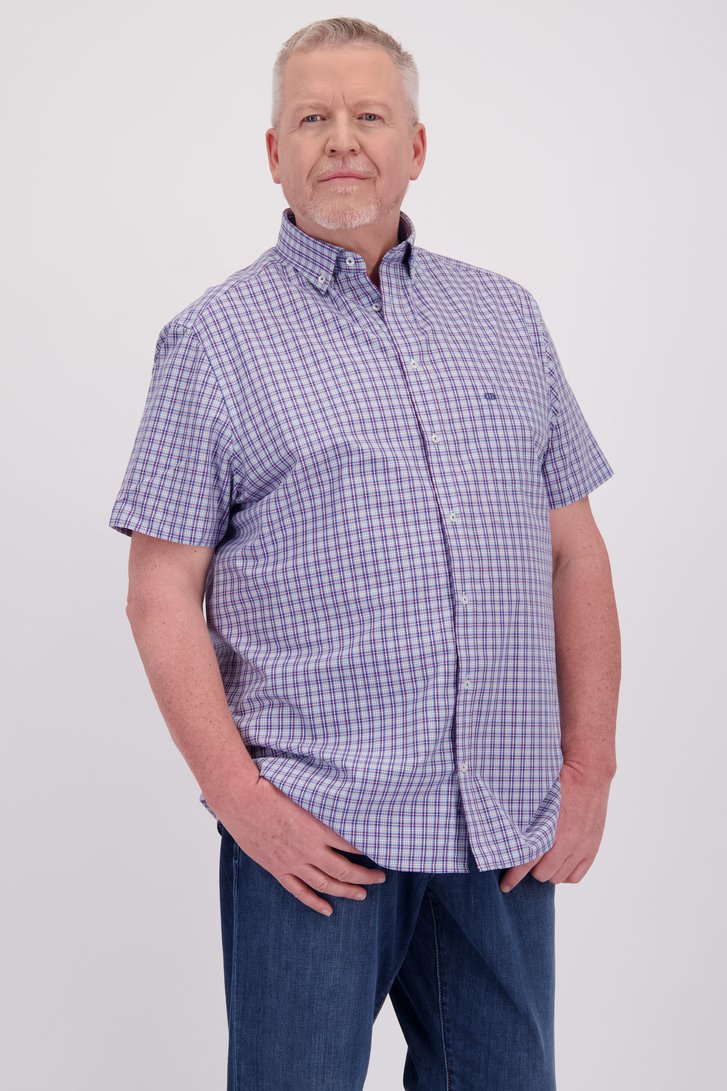Chemise à carreaux bleu-rouge - comfort fit de Dansaert Blue pour Hommes