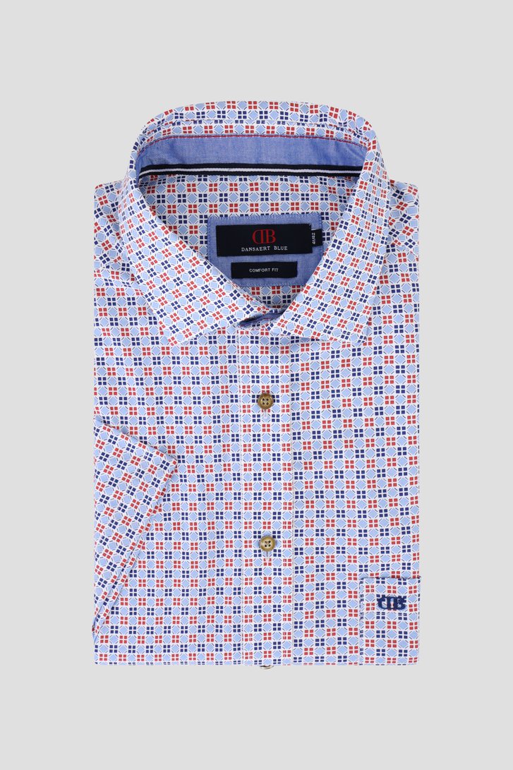 Chemise à carreaux bleu-rouge - Comfort fit de Dansaert Blue pour Hommes