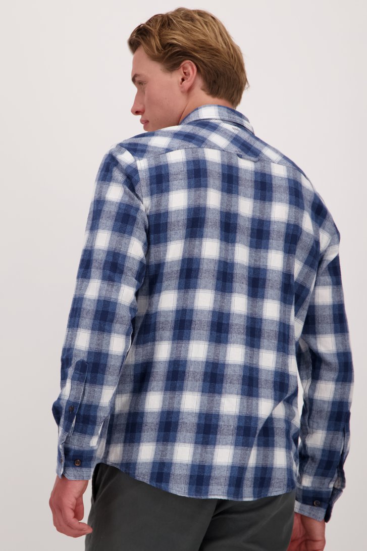 Chemise à carreaux bleus et blancs - Regular fit de Ravøtt pour Hommes