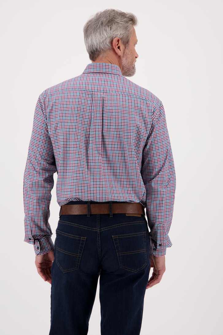 Chemise à carreaux colorés - comfort fit de Dansaert Blue pour Hommes