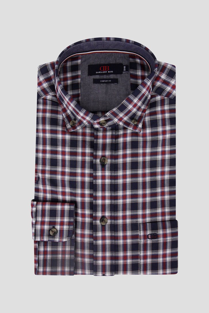 Chemise à carreaux foncée - comfort fit de Dansaert Blue pour Hommes