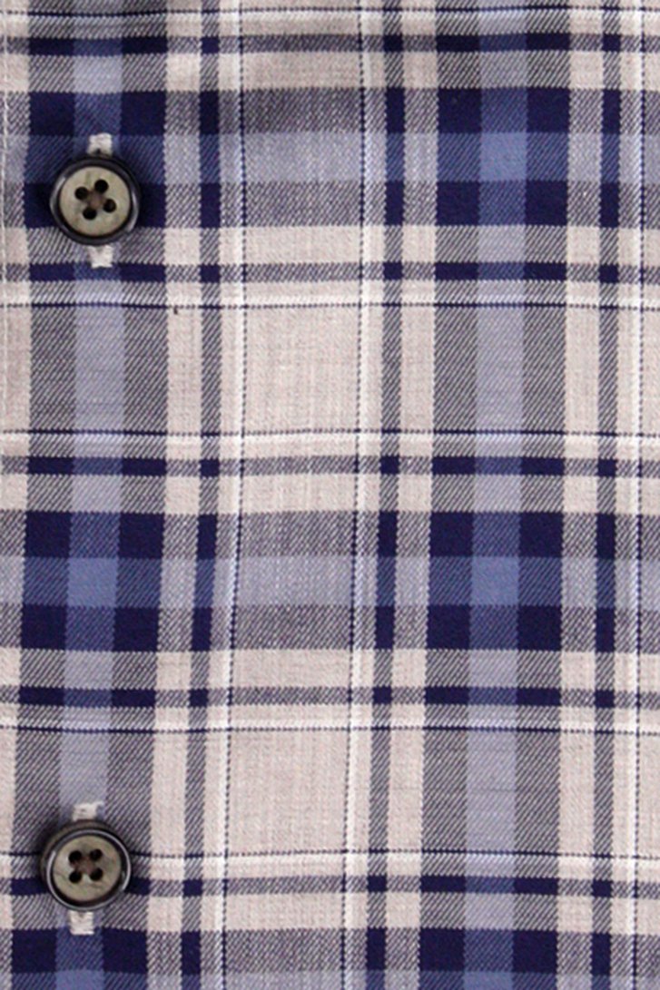 Chemise à carreaux gris-bleu - Regular fit	 de Upper East pour Hommes