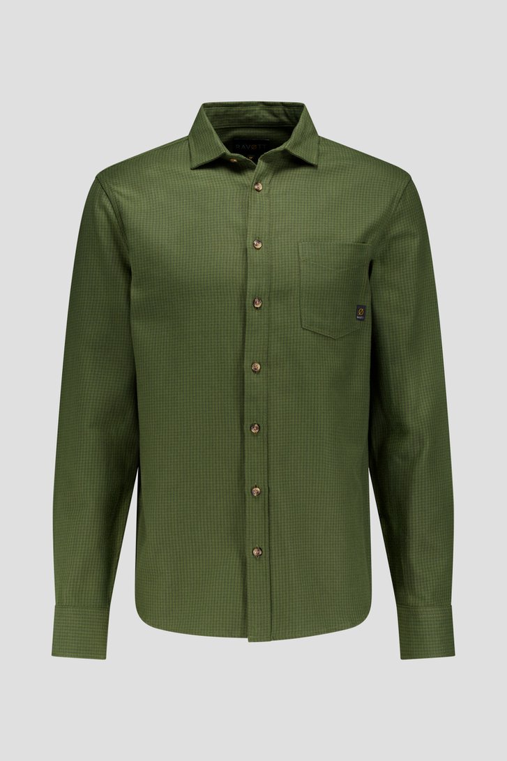 Photo produit 1 de Chemise à carreaux kaki - Regular fit de Ravøtt pour Hommes
