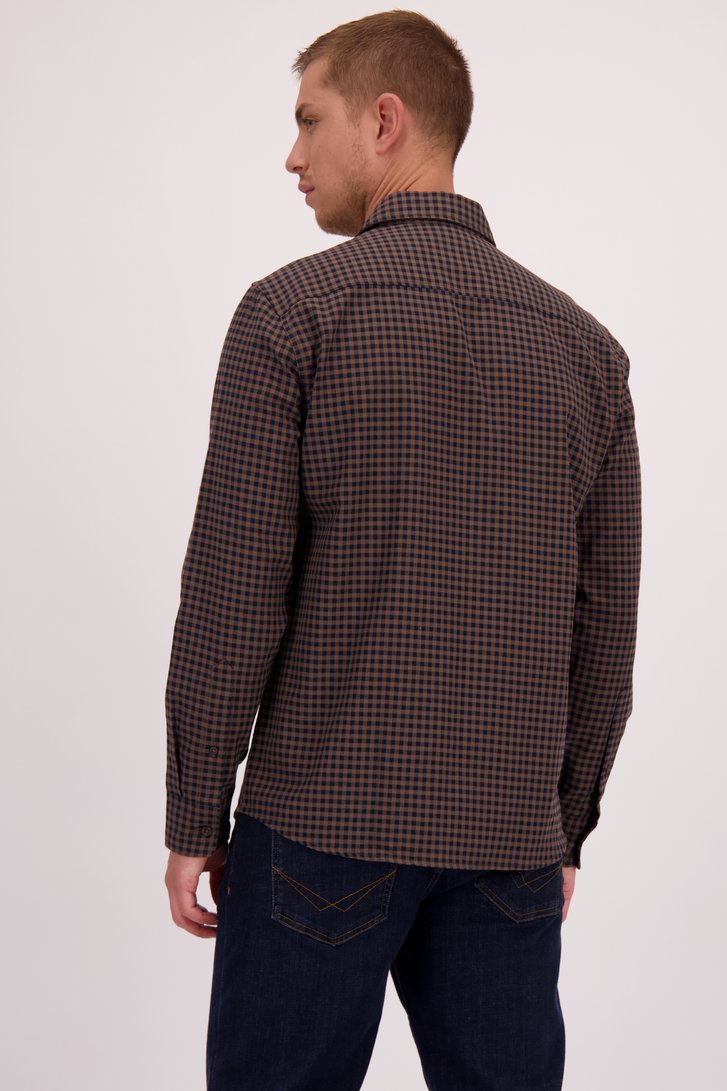 Le dos de Chemise à carreaux marron - Regular fit de Casual Five pour Hommes