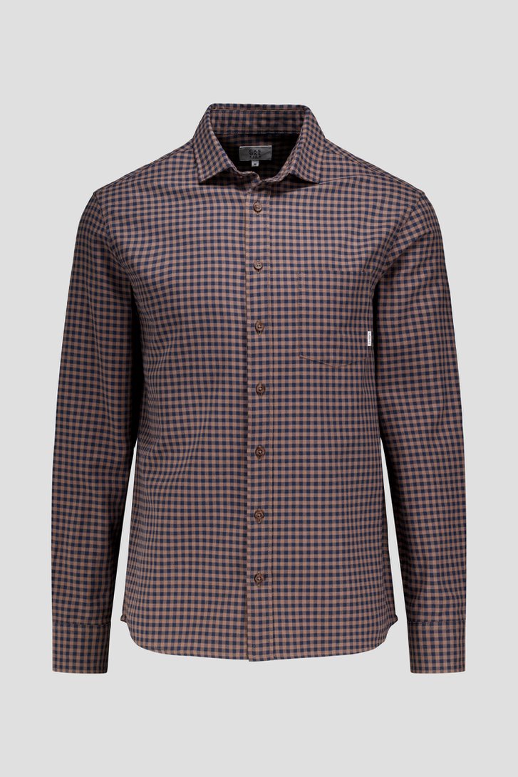 Photo produit 1 de Chemise à carreaux marron - Regular fit de Casual Five pour Hommes