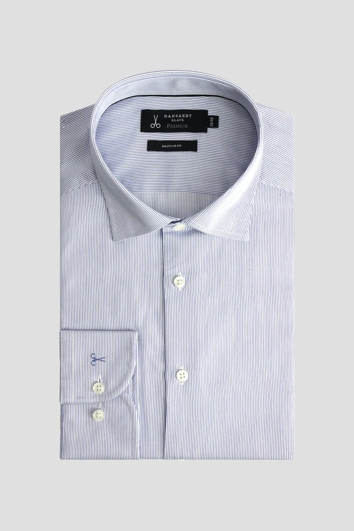 Photo produit 1 de Chemise à fines rayures bleues – Regular fit de Dansaert Black Premium pour Hommes