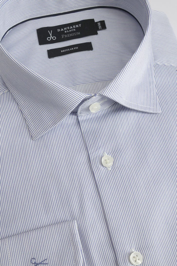 Photo produit 2 de Chemise à fines rayures bleues – Regular fit de Dansaert Black Premium pour Hommes
