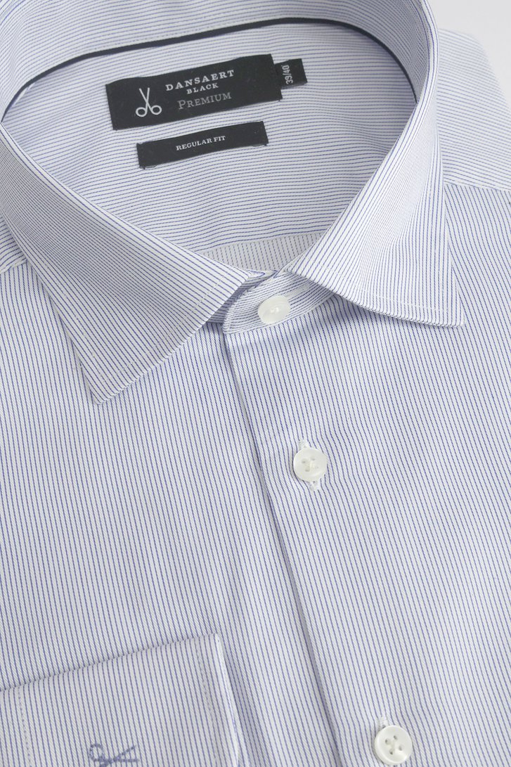 Photo produit 4 de Chemise à fines rayures bleues – Regular fit de Dansaert Black Premium pour Hommes