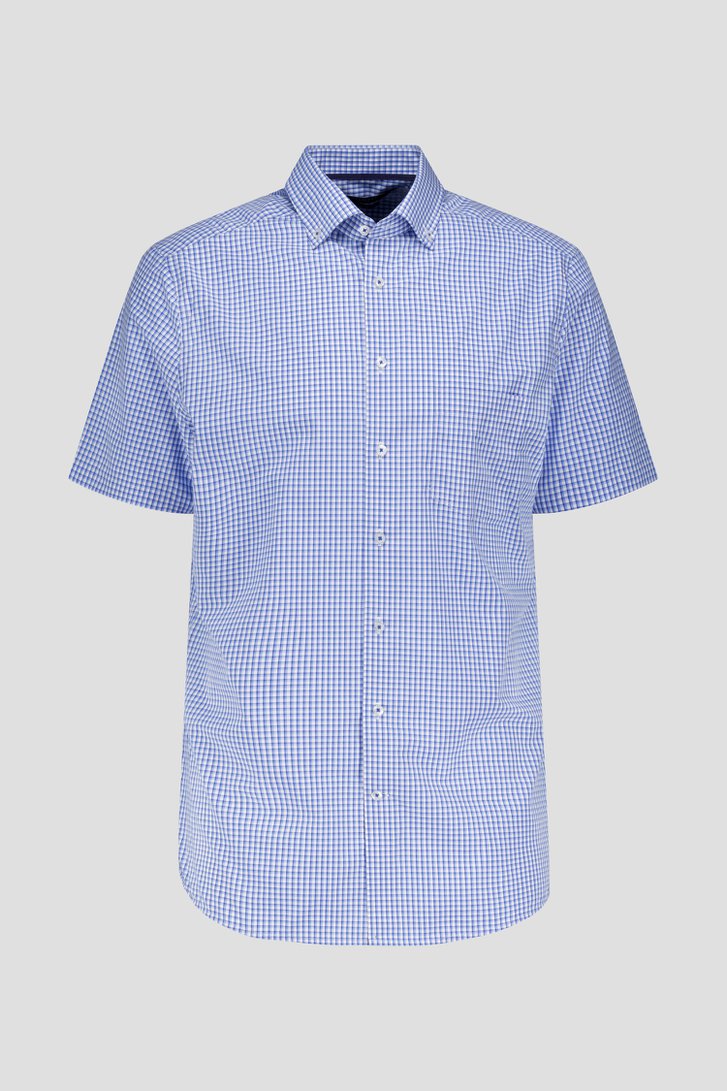 Chemise à imprimé carreaux bleus – Regular fit de Dansaert Black pour Hommes