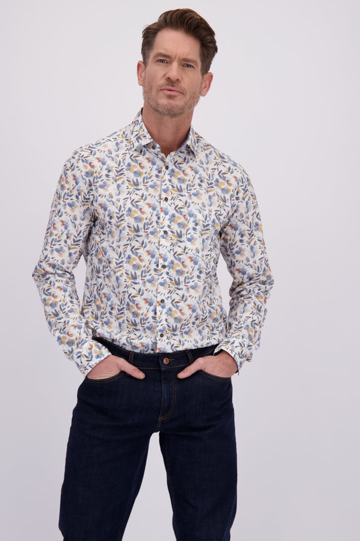 Le devant de Chemise à imprimé feuillage coloré – Regular fit de Dansaert Blue pour Hommes
