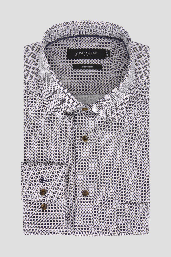 Chemise à imprimé fin - Comfort fit de Dansaert Black pour Hommes