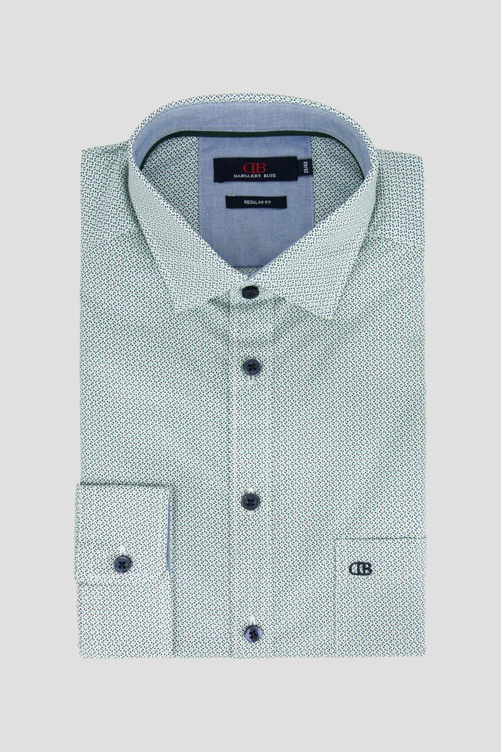 Chemise à imprimé fin vert-violet - Regular fit	 de Dansaert Blue pour Hommes