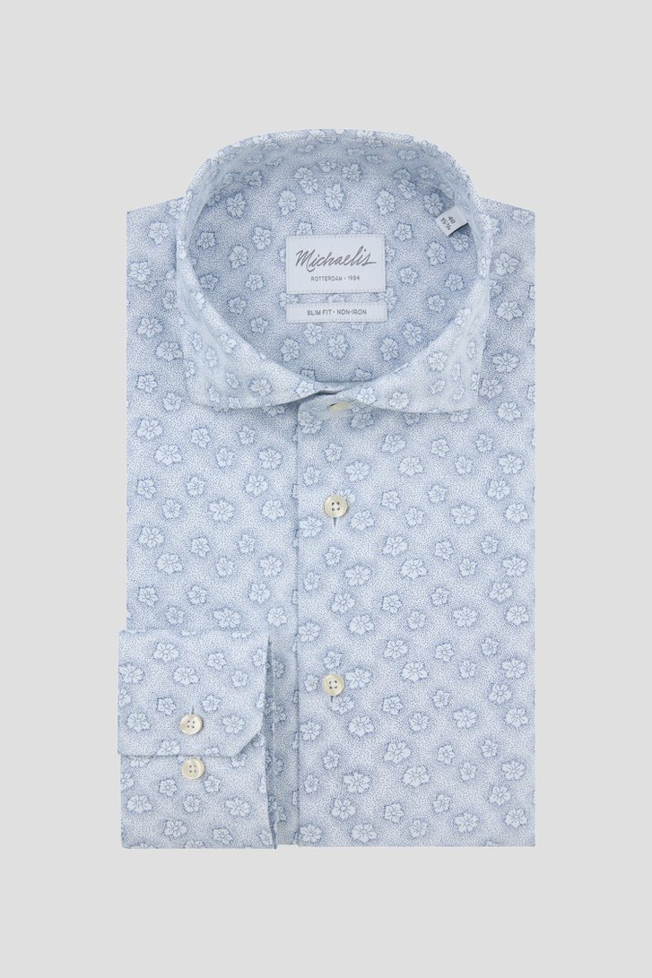Photo produit 1 de Chemise à imprimé floral bleu – Slim fit de Michaelis pour Hommes