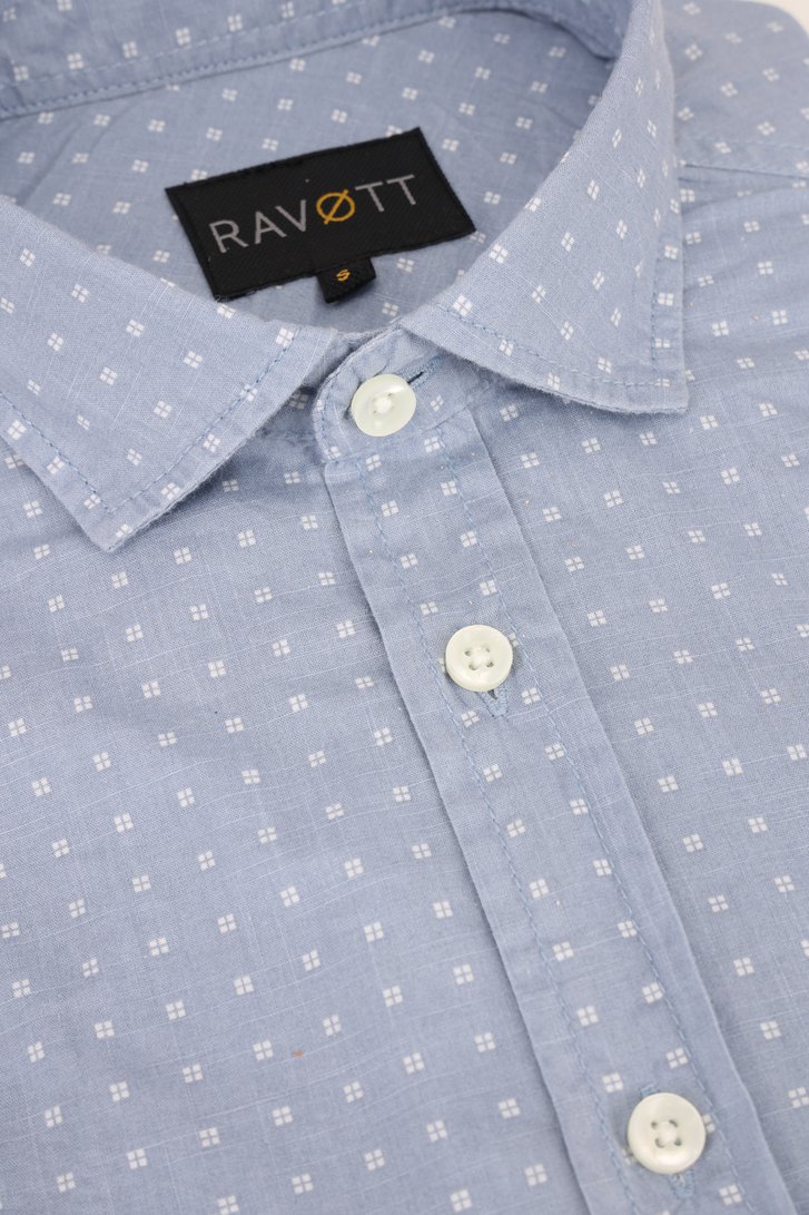 Chemise à manches courtes bleu clair  de Ravøtt pour Hommes