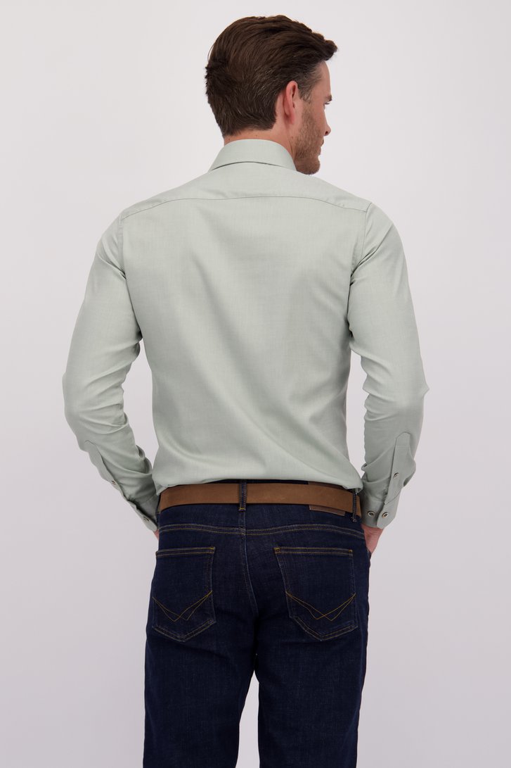 Chemise à manches longues vert clair - Slim fit de Michaelis pour Hommes