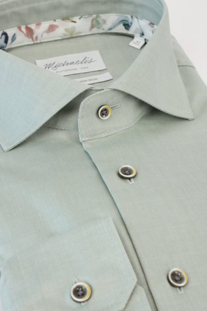 Chemise à manches longues vert clair - Slim fit de Michaelis pour Hommes