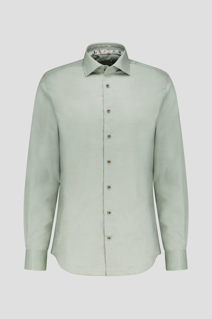 Chemise à manches longues vert clair - Slim fit de Michaelis pour Hommes