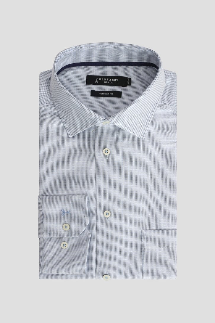 Le devant de Chemise à petits carreaux bleus - Comfort fit de Dansaert Black pour Hommes