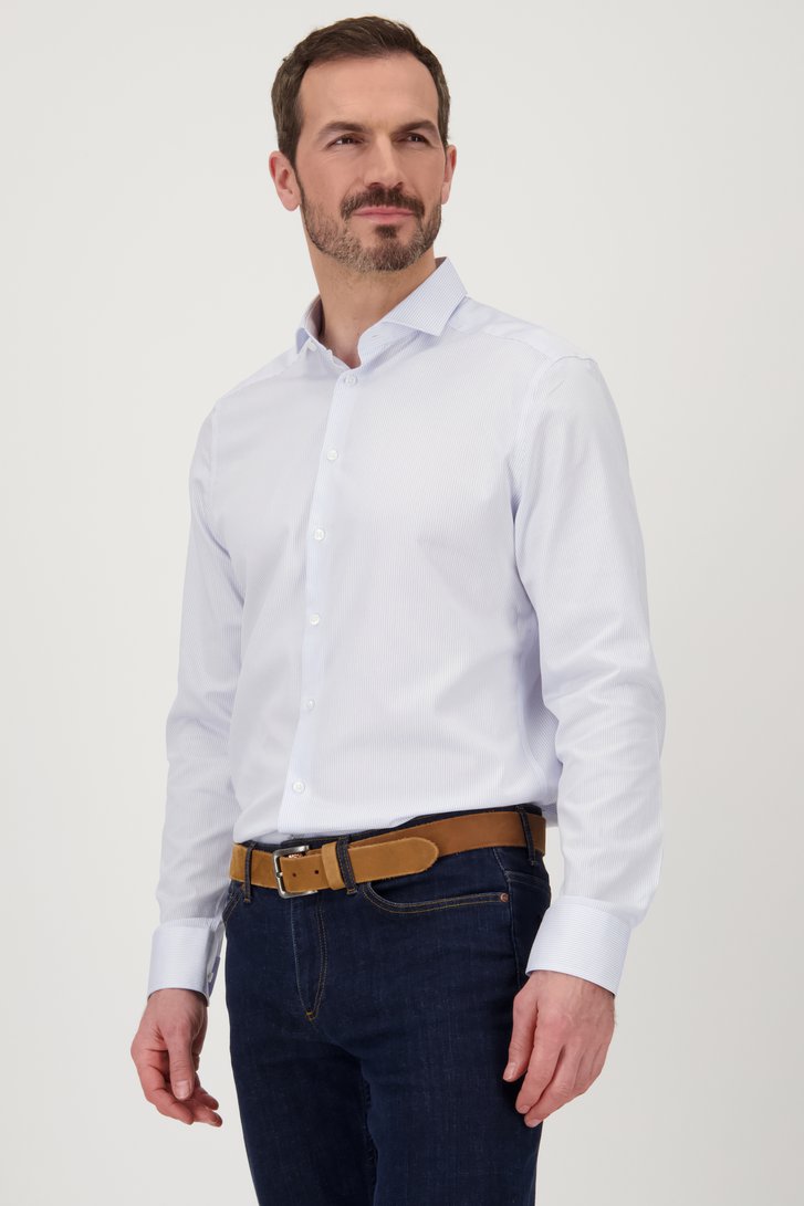 Chemise à rayures blanches et bleues - Regular fit de Dansaert Black pour Hommes