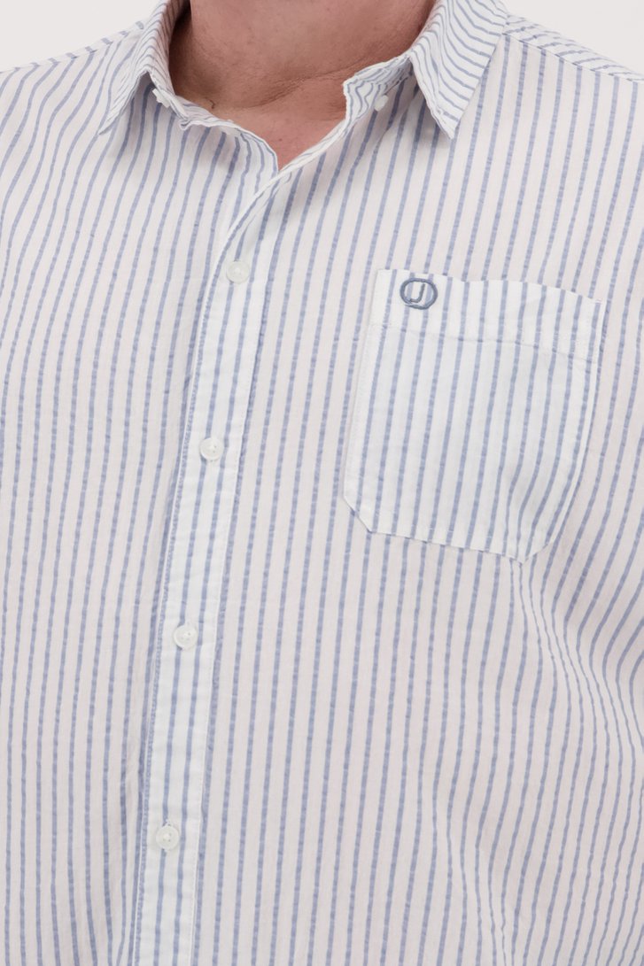 Chemise à rayures blanches et bleues - regular fit de Jefferson pour Hommes