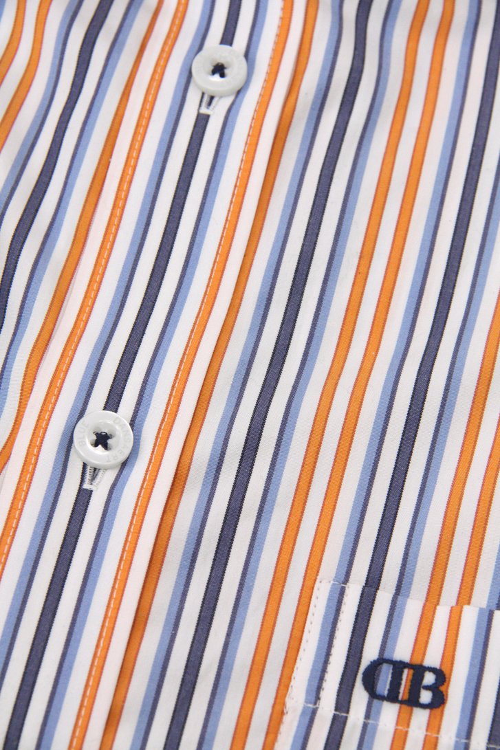 Chemise à rayures orange et bleues - Comfort fit de Dansaert Blue pour Hommes