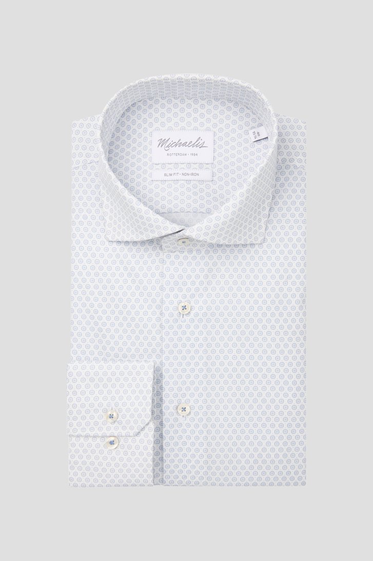Chemise avec imprimé de fleurs bleues - Slim fit de Michaelis pour Hommes