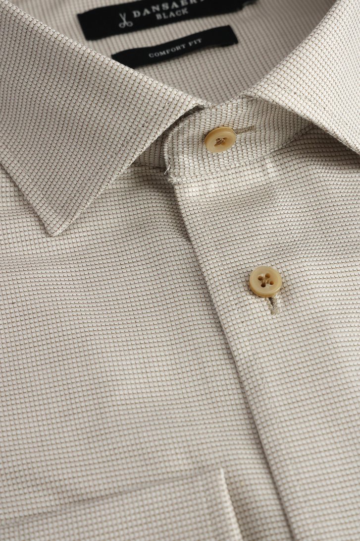 Photo produit 1 de Chemise beige à imprimé fin – Comfort fit de Dansaert Black pour Hommes