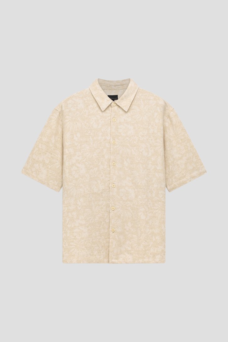 Photo produit 1 de Chemise beige à motif floral subtil de Bluefields pour Hommes