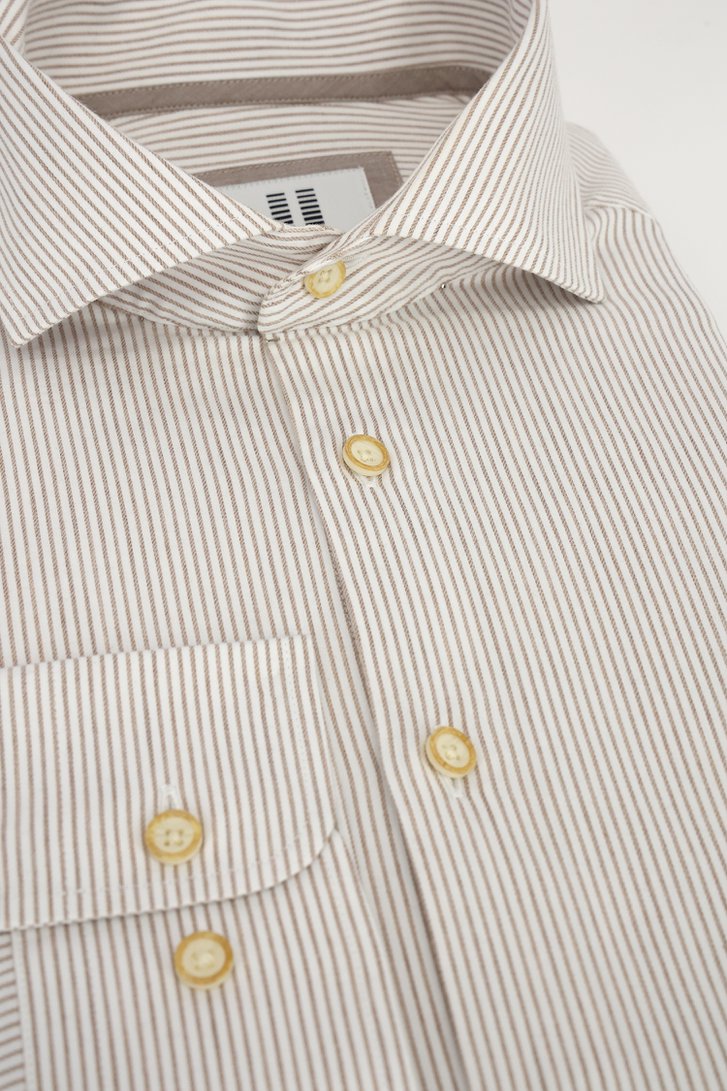 Photo produit 2 de  Chemise beige clair à rayures - regular fit de Upper East pour Hommes