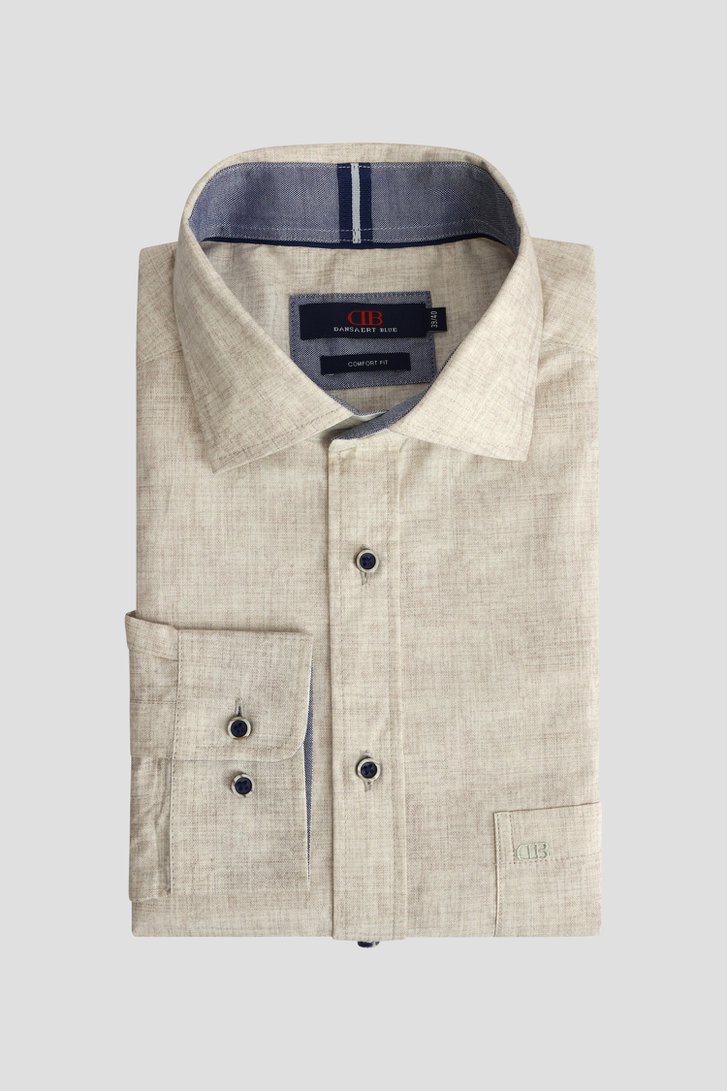 Le devant de Chemise beige clair chinée – Comfort fit de Dansaert Blue pour Hommes