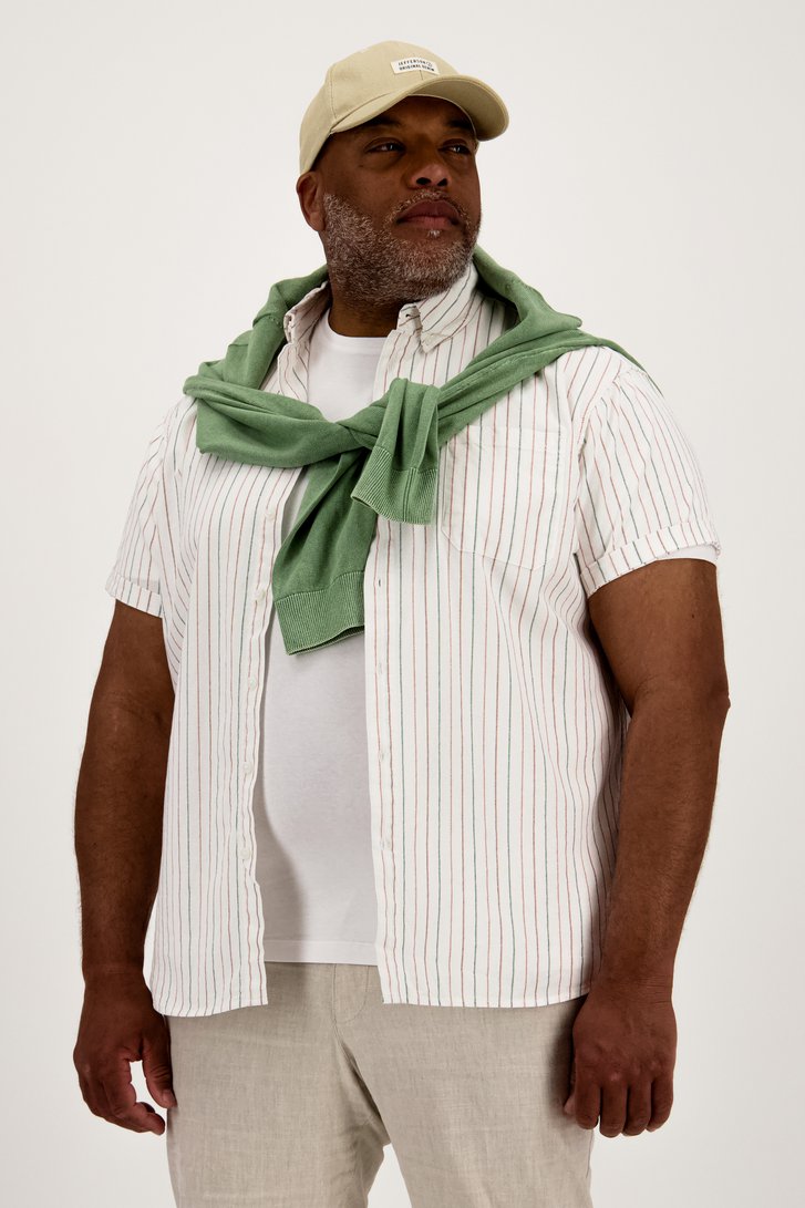 Chemise blanche à fines rayures de Jefferson pour Hommes