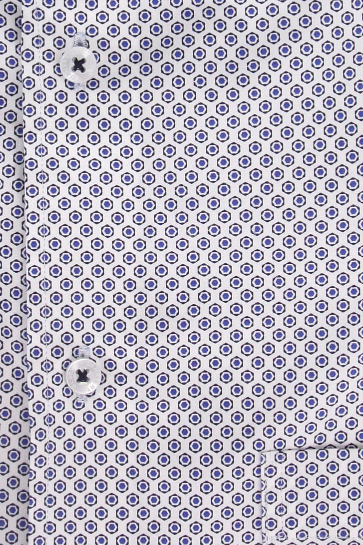 Chemise blanche à imprimé bleu fin - Comfort fit de Dansaert Black pour Hommes
