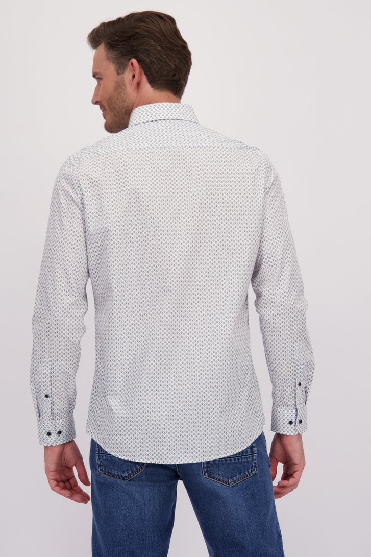 Chemise blanche à imprimé bleu - regular fit de Dansaert Blue pour Hommes