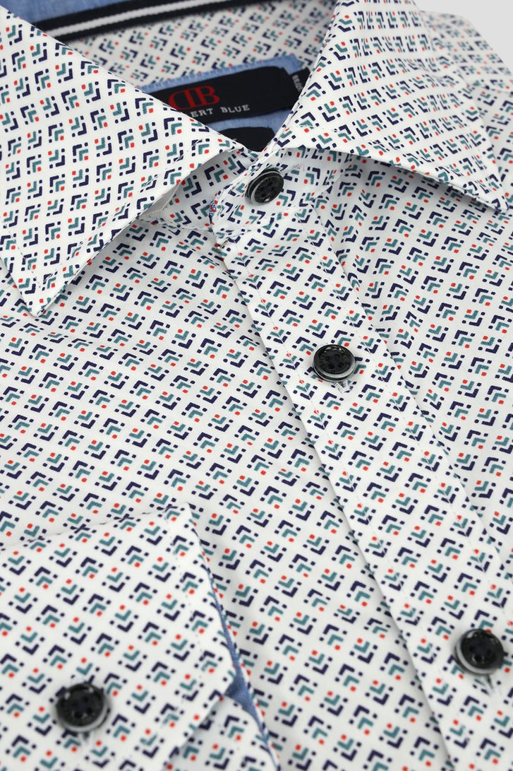 Chemise blanche à imprimé bleu - regular fit de Dansaert Blue pour Hommes