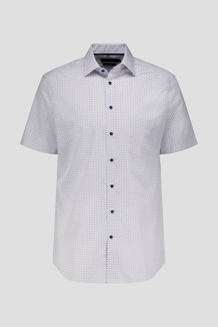 Chemise blanche à imprimé bleu – Regular fit de Dansaert Black pour Hommes
