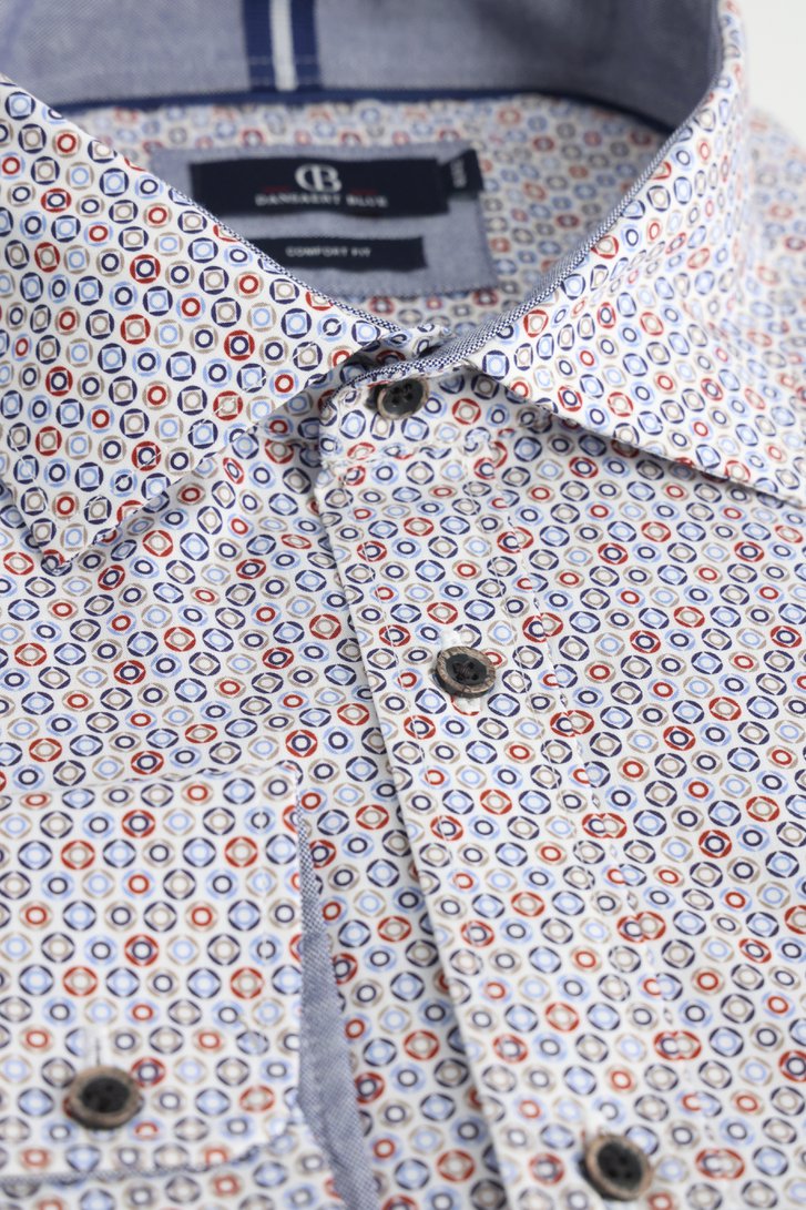 Photo produit 1 de Chemise blanche à imprimé coloré – Comfort fit de Dansaert Blue pour Hommes