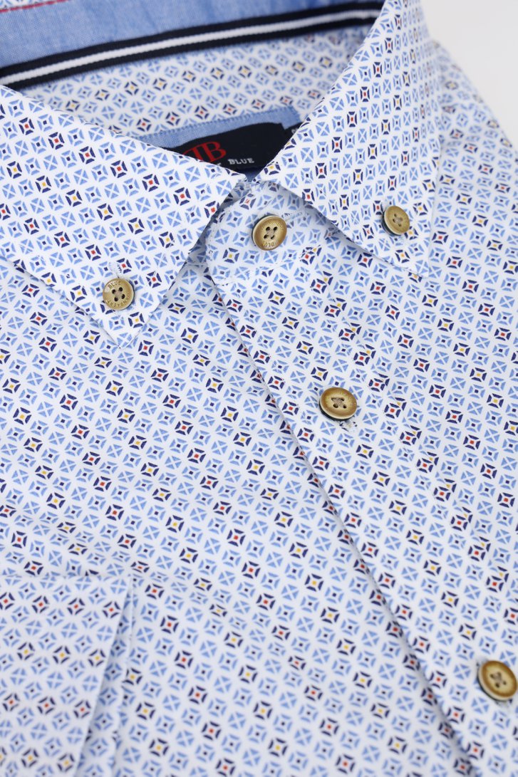 Chemise blanche à imprimé fin bleu – Comfort fit de Dansaert Blue pour Hommes