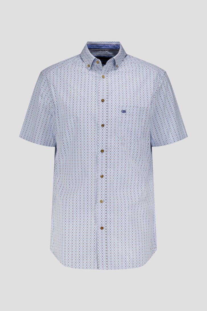 Chemise blanche à imprimé fin bleu – Comfort fit de Dansaert Blue pour Hommes