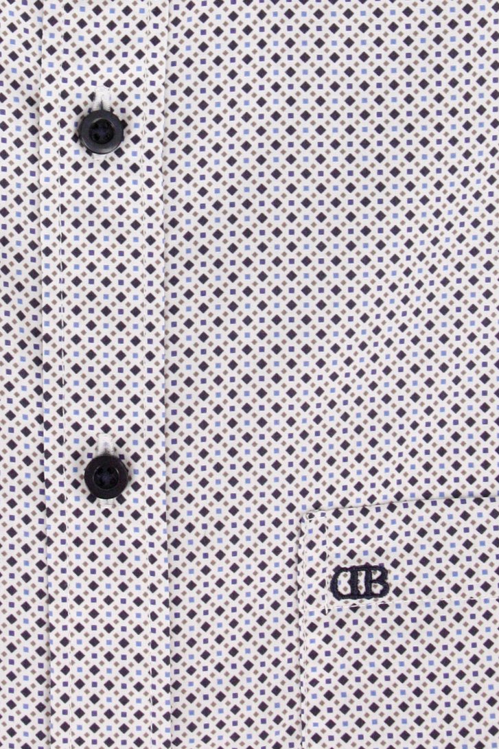 Chemise blanche à imprimé fin - Comfort fit de Dansaert Blue pour Hommes