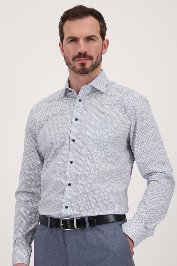 Le devant de Chemise blanche à imprimé fin - Regular fit  de Dansaert Black pour Hommes